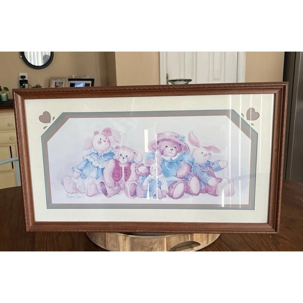 1980's Barbara Mock's Friends Forever-Framed Print 23 x 13 Inches